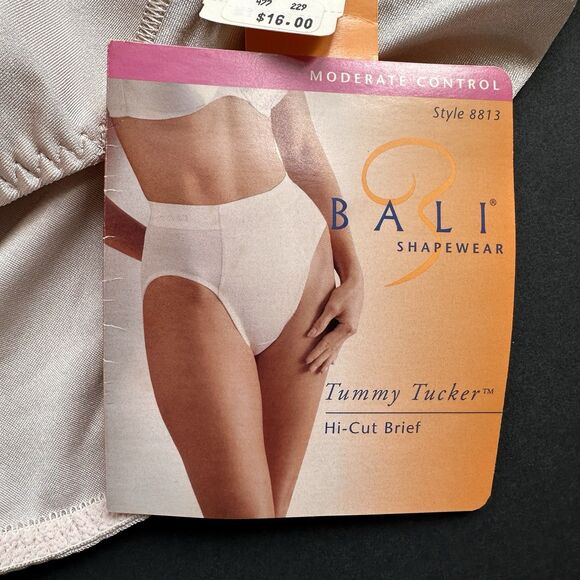 Vintage Bali Moderate Tummy Control Shape Wear High Cut Brief Nude Sz XL - Picture 2 of 5